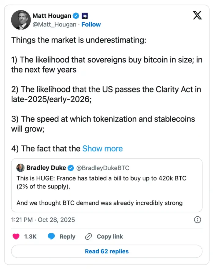 Debasement Trade Bitcoin explanation tweet